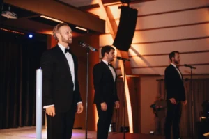 opera singers performing at a wedding
